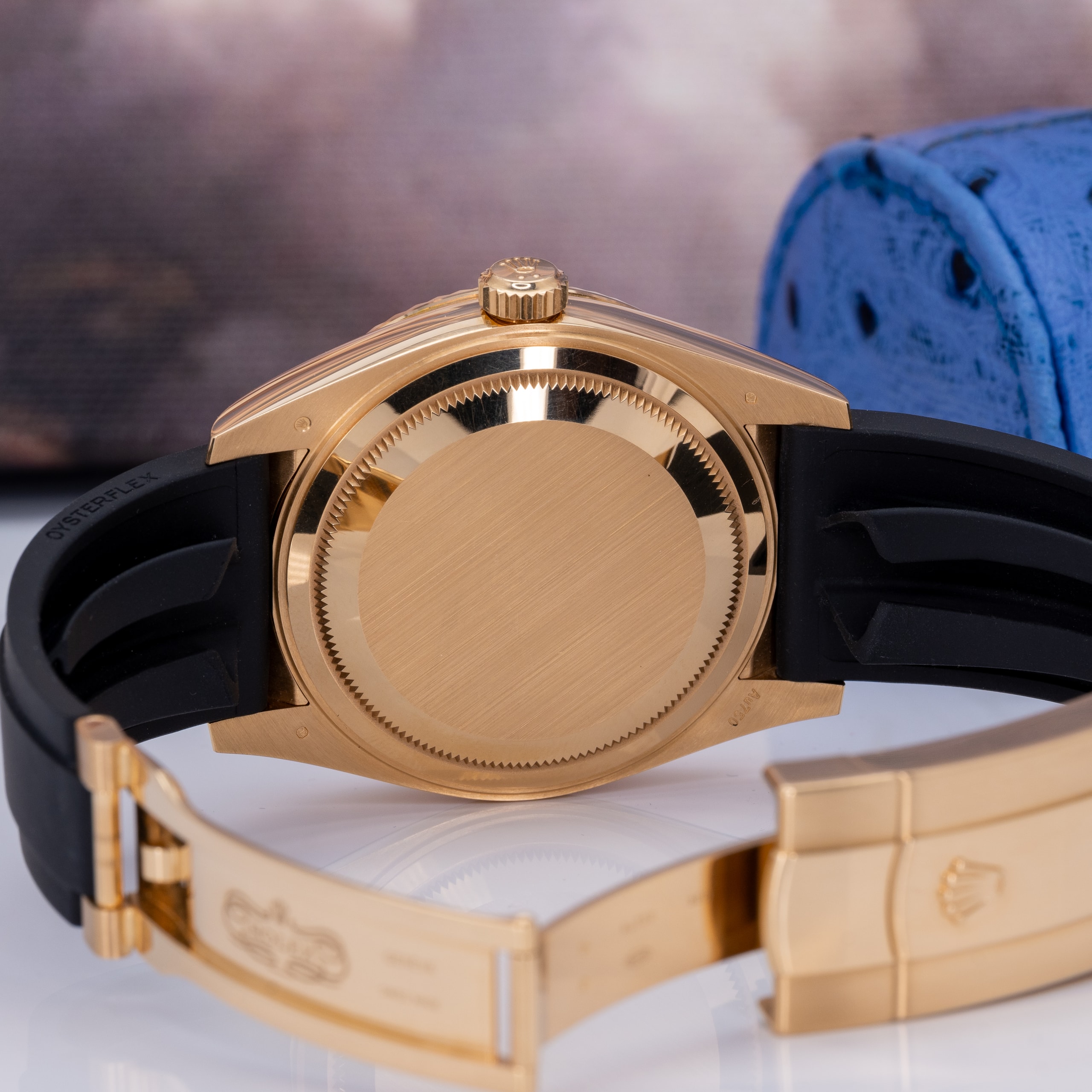 2021 Rolex Sky-Dweller Yellow Gold / Black / Oysterflex 326238